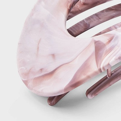 Marble Oval Shovel Hair Clip - Universal Thread Pink