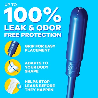 Tampax Pearl Ultra Absorbency with LeakGuard Braid Tampons - Unscented - 45ct