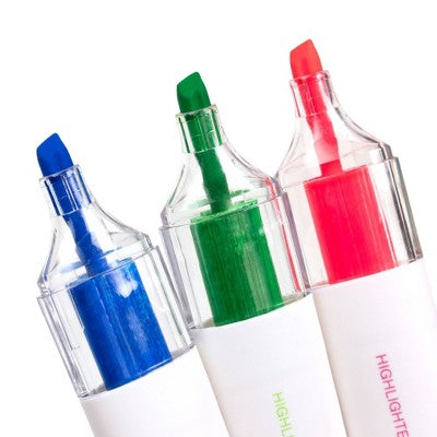 Yoobi Evolve 5pk Highlighters See-Through Barrel 5.0mm color Ink