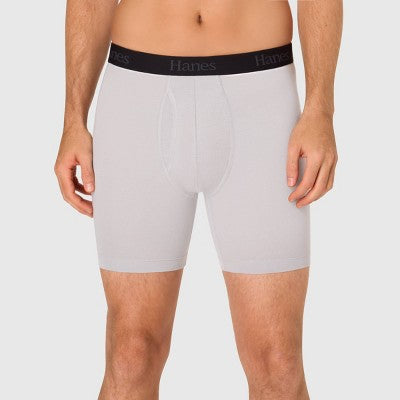 Hanes Men's 3pk Boxer Briefs - Blue/Gray S