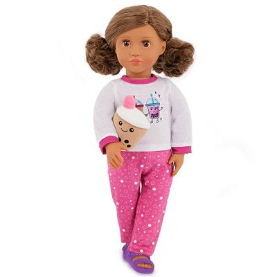 Our Generation Best Teas Pajama Outfit & Bubble Tea Plush for 18" Dolls