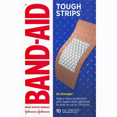 Band-Aid Brand Tough Strips Adhesive Wound Bandage, Extra Large, 10 ct