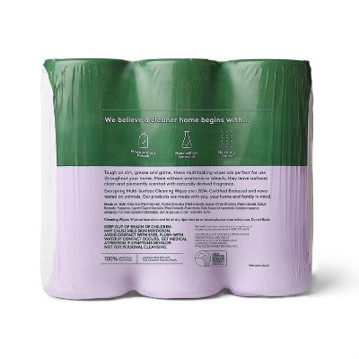 Lavender & Bergamot Multi-Surface Cleaning Wipes - 35ct/3pk - Everspring