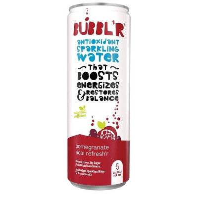 BUBBL'R Pomegranate Acai Refresh'r Antioxidant Sparkling Water - 6pk/12 fl oz Can