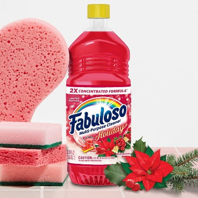 Fabuloso Limited Edition Winter Berry Multi-Purpose Cleaner, 2X Concentrated Formula, Floor Cleaner - 33.8 fl oz Bottle