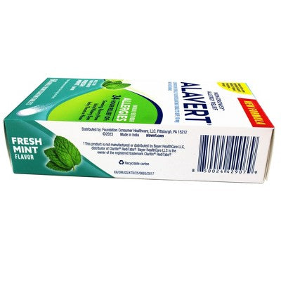 Alavert Non-Drowsy Allergy Relief Orally Disintegrating Tablets, Fresh Mint Flavor for Sneezing, Runny Nose & Itchy Eyes, Fast-Acting Formula, 60 Ct