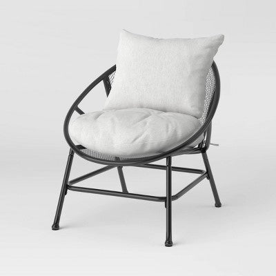 3pk Metal Mesh Patio Small Space Chair and Accent Table Set: Fade-Resistant - Room Essentials (LOCAL PICKUP ONLY)