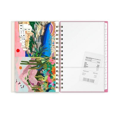 Rhi James for Blue Sky Daily/Monthly Planner 15 Month Wirebound 5"x8"" Printed - Cream Dot