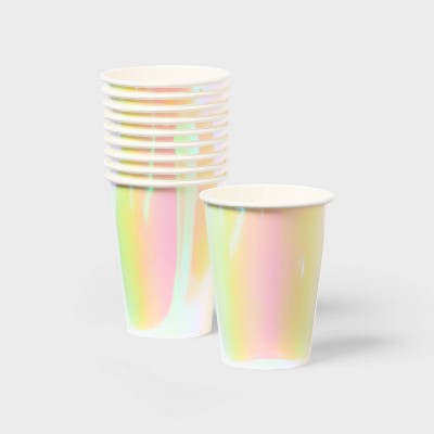 10ct Iridescent Shiny Paper Cups- Spritz