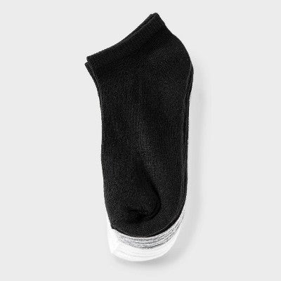 Kids' 8pk Low Cut Socks - Dealworthy White/Gray/Black XS/S