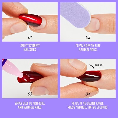 KISS Nails CORE Press-On Fake Nails - Short Coffin - Cheers - 35ct