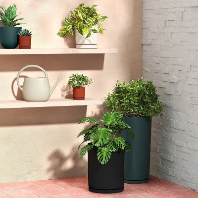 Recycled Resin Indoor Outdoor Planter 12"x21" Green - Room Essentials