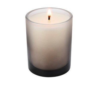 3.9oz Partially Frosted Glass Candle Black - Bullseye's Playground