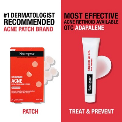 Neutrogena Stubborn Acne Adapalene Gel with 0.1% Adapalene Acne Treatment - 1.6oz