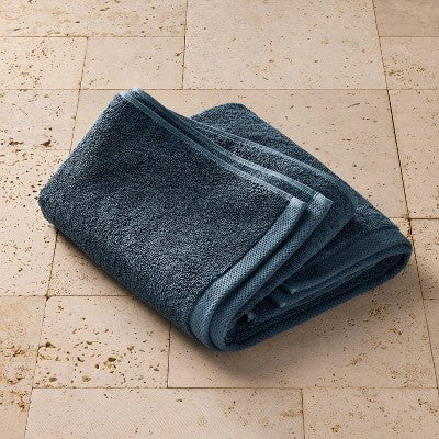 Organic Bath Towel Dark Mineral Blue - Casaluna