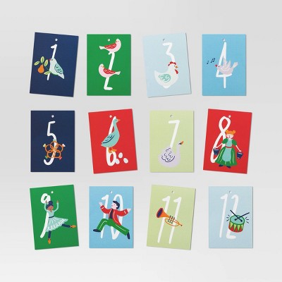 12 Days of Christmas Kid's Activity Paper Countdown Envelope Hanger - Wondershop