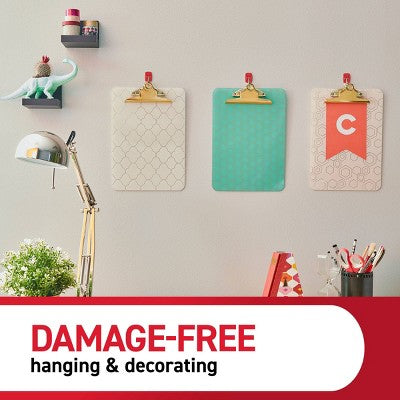 Command 9pk Damage-Free Hanging Small Wire Hooks with 12 Adhesive Strips Chili Pepper