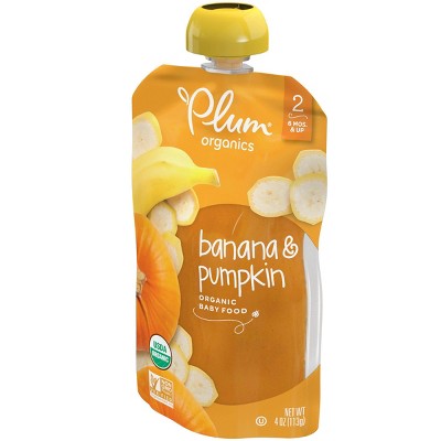 Plum Organics Baby Food Stage 2 Pumpkin & Banana 4oz