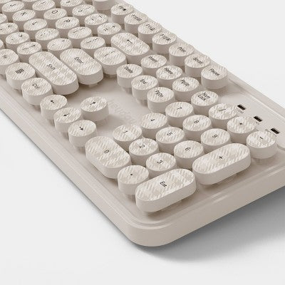 Full Size Round Pop Key Plaid Keyboard - heyday