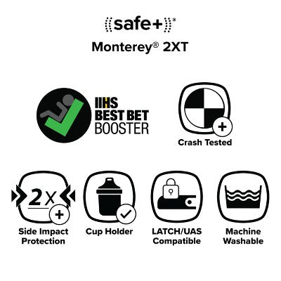 Diono Monterey 2XT Latch 2-in-1 Booster Car Seat - Black (LOCAL PICKUP ONLY)