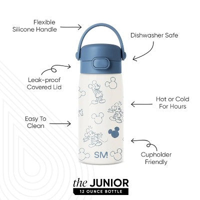 Simple Modern 12oz Stainless Steel Junior Water Bottle - Mickey Sketch