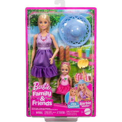 Barbie Family and Friends Dolls and Accessories, Picnic-Themed Playset with 2 Dolls