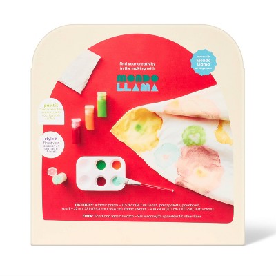 Scarf Fabric Paint Dye Craft Kit - Mondo Llama