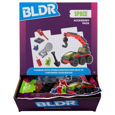 BLDR Space Pack Accessory Set: Creative Thinking Educational Toy Building Components, ABS Material, 78 Pieces