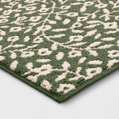 2'x3' Botanical Washable Accent Rug Fern Green - Threshold