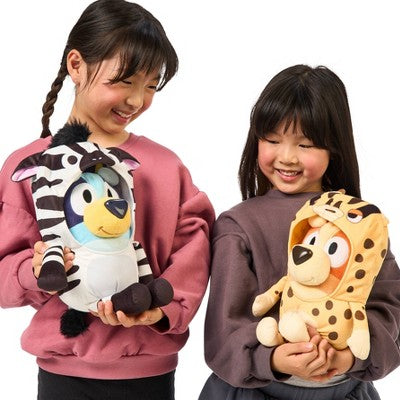 Bluey Siblings Interactive Plush - 2pk: Sound-Effect Fabric Toys, Bluey & Bingo, BBC Licensed Character Dolls