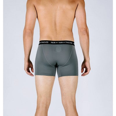 Pair of Thieves Men's Super Fit Boxer Briefs 2pk - Green/Gray S