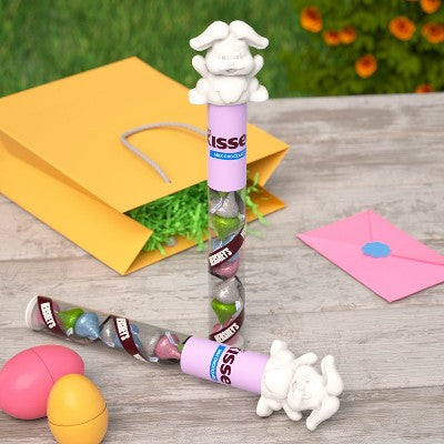 HERSHEY'S Kisses Milk Chocolate Cane with Bunny Topper Easter Candy - 2.24oz
