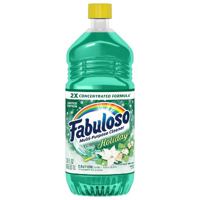 Fabuloso Limited Edition Winter Mint Multi-Purpose Cleaner, 2X Concentrated Formula, Floor Cleaner - 33.8 fl oz Bottle