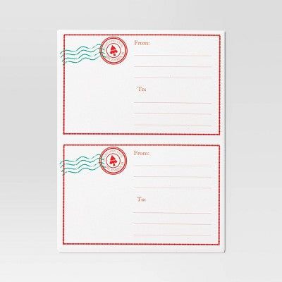 24ct 'Do Not Open' Christmas Shipping Label White/Red - Wondershop