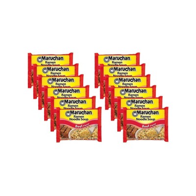Maruchan Beef Ramen Noodle Soup - 3oz / 12ct