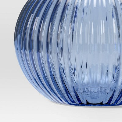 Round Glass Vase Blue - Room Essentials