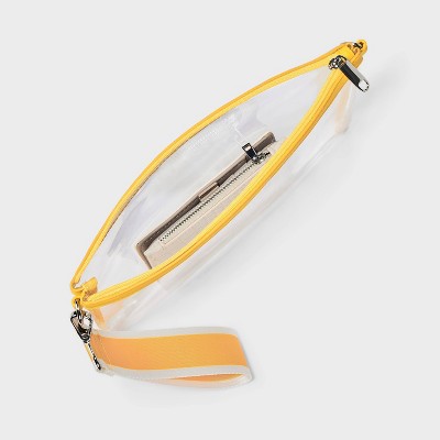 Game Day Clear Wristlet Clutch - Wild Fable Yellow