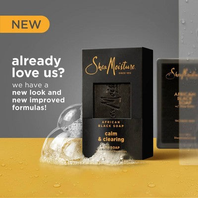 SheaMoisture Calm & Clearing Bar Soap - African Black Soap - 8oz