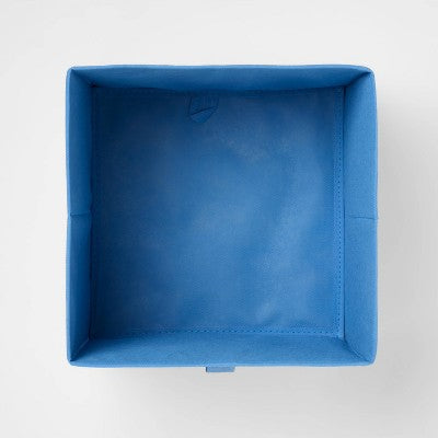 11" Fabric Bin Blue Stripe - Brightroom