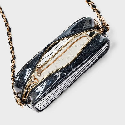 Quilted Camera Crossbody Bag - A New Day Clear