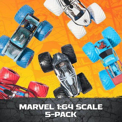 Monster Jam Marvel Super Heroes 5-Pack Monster Trucks Toy Vehicles