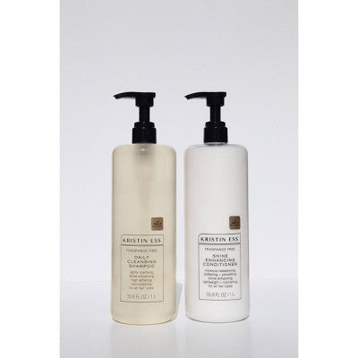 Kristin Ess Fragrance Free Shine Enhancing Conditioner for Moisture + Hydration, Vegan - 33.8 fl oz