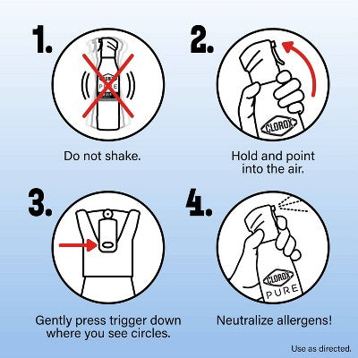 Clorox PURE Allergen Neutralizer Daily Air Spray Air Fresheners Ocean Mist - 8oz: Non-Toxic, Liquid Spray, 1-Pack