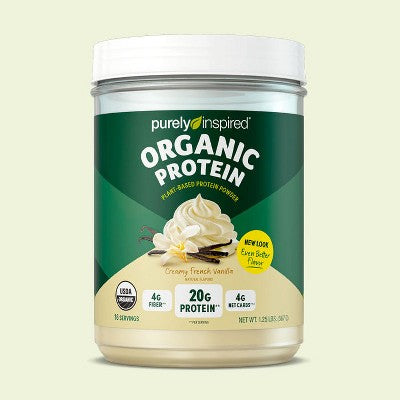 Purely Inspired Organic Plant-Based Protein Powder French Vanilla 20g Protein 1.25 lbs