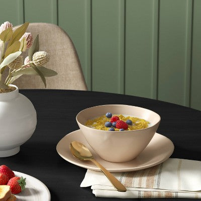 22.58oz Stoneware Aralia Organic Coupe Cereal Bowl Beige - Threshold