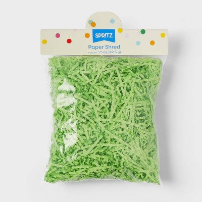 1.5oz Paper Shred Filler Green - Spritz