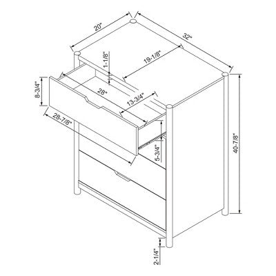 Scandi 4 Drawer Dresser Natural - Room Essentials (LOCAL PICKUP ONLY)