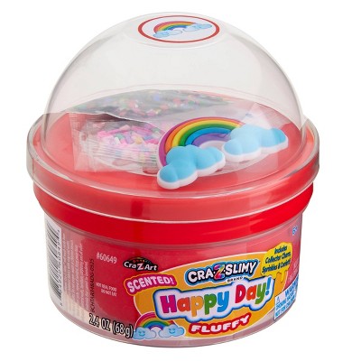 Cra-Z-Slimy Slime Dome Red Happy Day: Creativity Focus, 4 Pieces, 2.4 oz Total