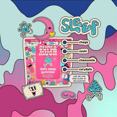 SuperMush Daily Sleep Mushroom Supplement Gummies - 28ct/14 Servings