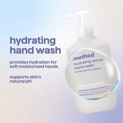 Method Hydrating Hand Serum - Simply Nourish - 10 fl oz: Paraben-Free, Sulfate-Free, Phthalate-Free, Animal By-Product-Free, Gel Formula